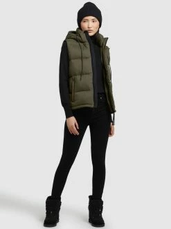 Khujo Vestes Sans Manches Gilet Eden Femme Kaki -Magasin de vêtements Khujo pas cher ee4145fd4148881262c25db3784cc8f0