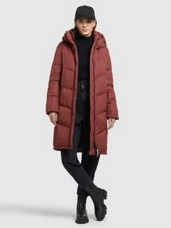 Khujo Manteaux Dhiver Manteau D’hiver Limetta Femme Rouge Rouille -Magasin de vêtements Khujo pas cher efd1101481fdd8c7614267e370978997