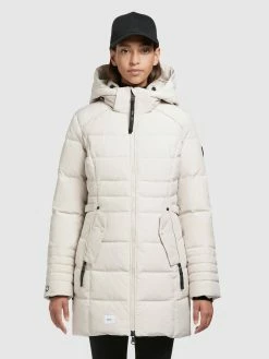 Khujo Manteaux Courts Manteau Mi-saison Amary Femme Blanc Cassé -Magasin de vêtements Khujo pas cher f041c7306ed91e303d1ebc327e863db2