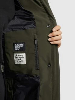 Khujo Manteaux De Mi-saison Manteau Mi-saison Namita Femme Vert Foncé -Magasin de vêtements Khujo pas cher f12c6eee1bb857a90f14404db6abe248