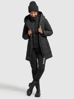 Khujo Manteaux Courts Manteau D’hiver Floyt Femme Noir -Magasin de vêtements Khujo pas cher f4ce8737ff5b3f22aaba1e7a9df60d10