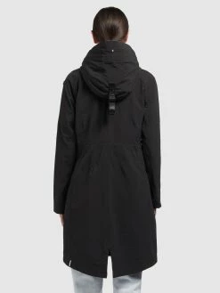 Khujo Parkas Parka Mi-saison Femme Noir -Magasin de vêtements Khujo pas cher f55109525ff19c13f1e9375a44766b2e