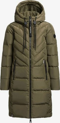 Khujo Manteaux Dhiver Manteau D’hiver MUGG Femme Olive