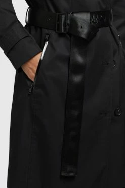 Khujo Trenchs Manteau Mi-saison Sarina Femme Noir -Magasin de vêtements Khujo pas cher fc06f1976d1a67df2038789b832bbfd7
