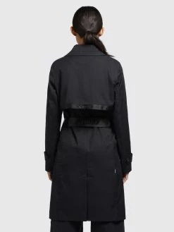 Khujo Trenchs Manteau Mi-saison Sarina Femme Noir -Magasin de vêtements Khujo pas cher fd4cf450529404b4f03e66411704bc8f