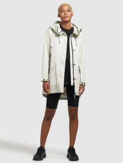 Khujo Manteaux De Mi-saison Manteau Mi-saison AIRA Femme Gris Clair -Magasin de vêtements Khujo pas cher fe3e966c69927fe7742075c135af8217