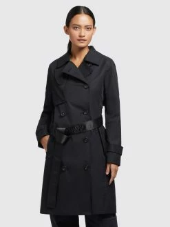 Khujo Trenchs Manteau Mi-saison Sarina Femme Noir -Magasin de vêtements Khujo pas cher ff184b162f312a48c83b69b3bfc7f9e2